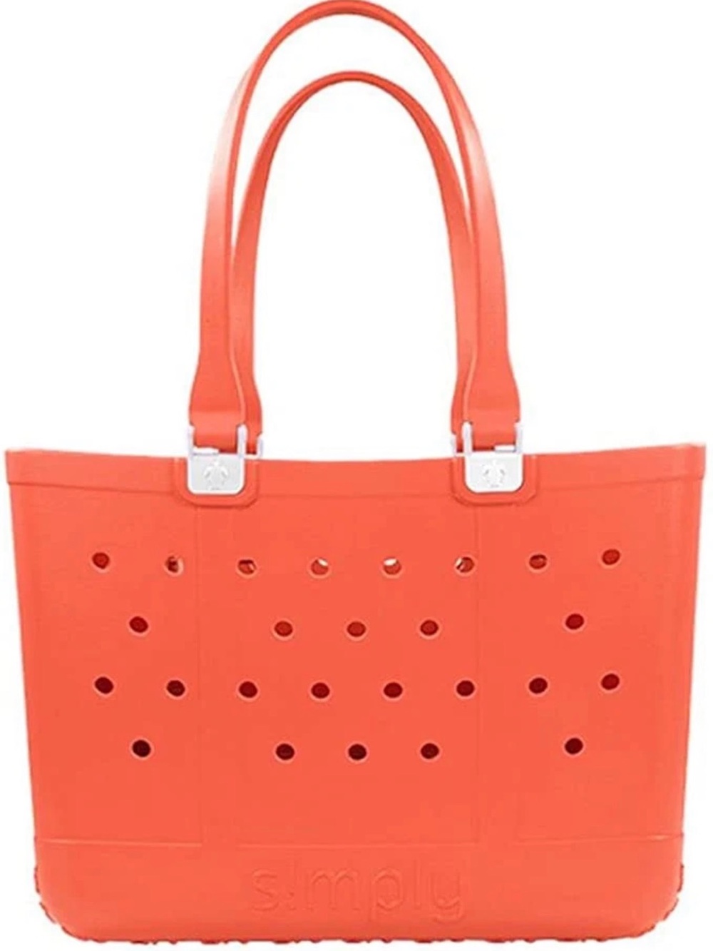 NWT SIMPLY SOUTHERN LARGE SOLID TOTE- ORANGE - Picture 6 of 6